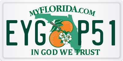 FL license plate EYGP51
