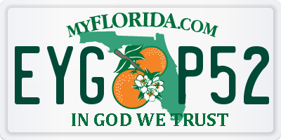 FL license plate EYGP52