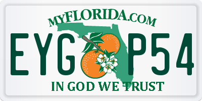 FL license plate EYGP54
