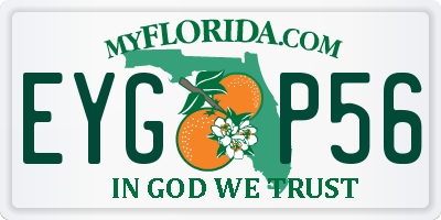 FL license plate EYGP56