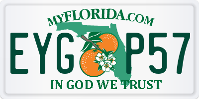 FL license plate EYGP57