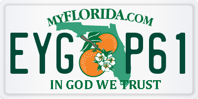 FL license plate EYGP61