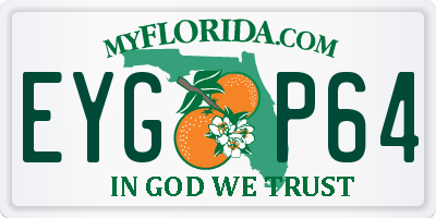 FL license plate EYGP64