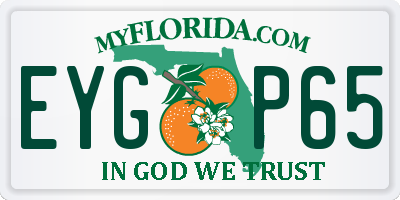 FL license plate EYGP65