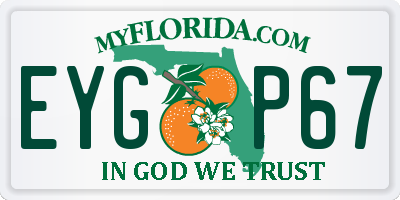 FL license plate EYGP67