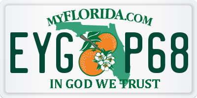 FL license plate EYGP68