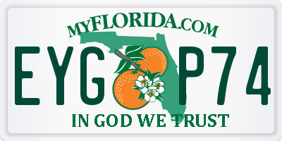 FL license plate EYGP74