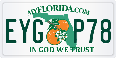FL license plate EYGP78