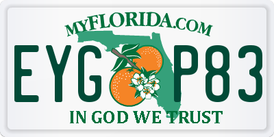 FL license plate EYGP83