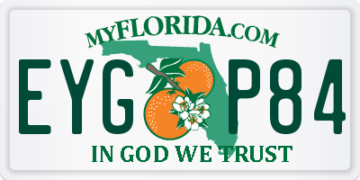 FL license plate EYGP84