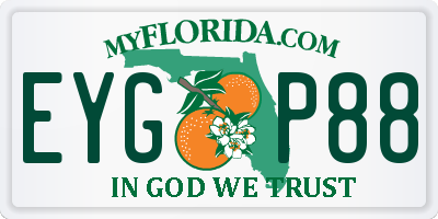 FL license plate EYGP88