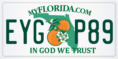 FL license plate EYGP89