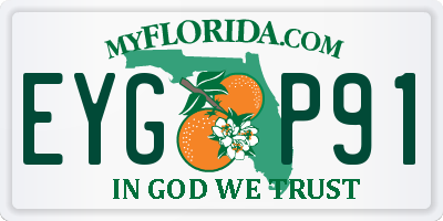 FL license plate EYGP91
