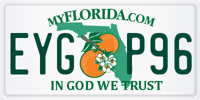 FL license plate EYGP96