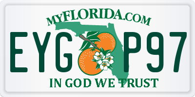 FL license plate EYGP97