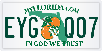 FL license plate EYGQ07