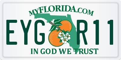 FL license plate EYGR11