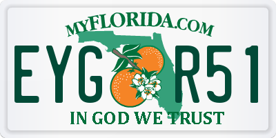 FL license plate EYGR51