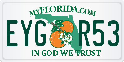FL license plate EYGR53