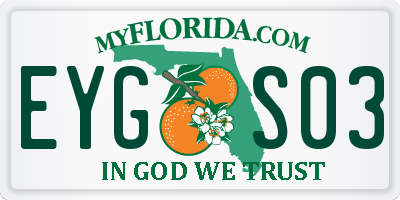 FL license plate EYGS03