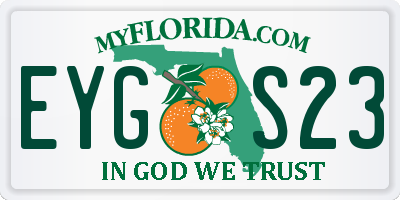 FL license plate EYGS23