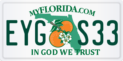 FL license plate EYGS33