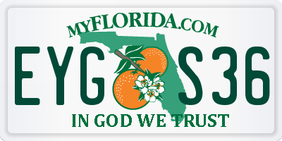 FL license plate EYGS36