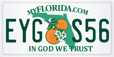FL license plate EYGS56