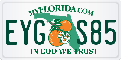 FL license plate EYGS85