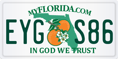 FL license plate EYGS86