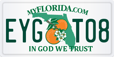 FL license plate EYGT08
