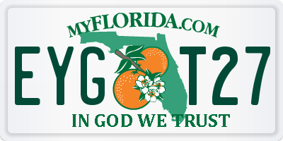 FL license plate EYGT27