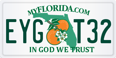 FL license plate EYGT32
