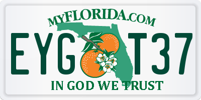 FL license plate EYGT37
