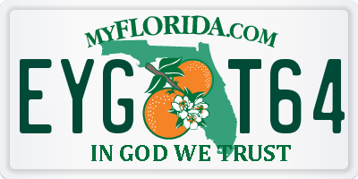 FL license plate EYGT64