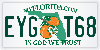 FL license plate EYGT68