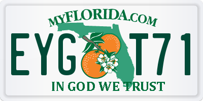 FL license plate EYGT71