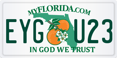 FL license plate EYGU23