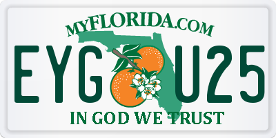 FL license plate EYGU25