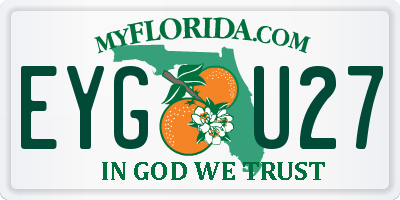 FL license plate EYGU27