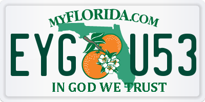 FL license plate EYGU53