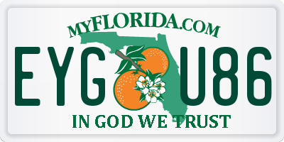 FL license plate EYGU86