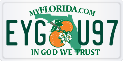 FL license plate EYGU97