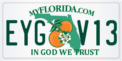FL license plate EYGV13