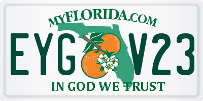 FL license plate EYGV23