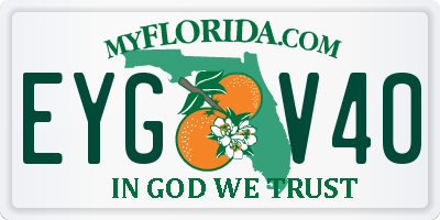 FL license plate EYGV40