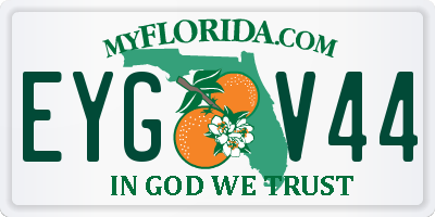 FL license plate EYGV44