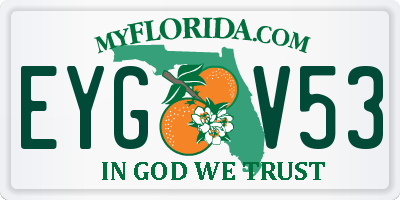 FL license plate EYGV53
