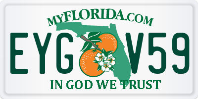 FL license plate EYGV59