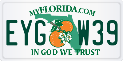 FL license plate EYGW39